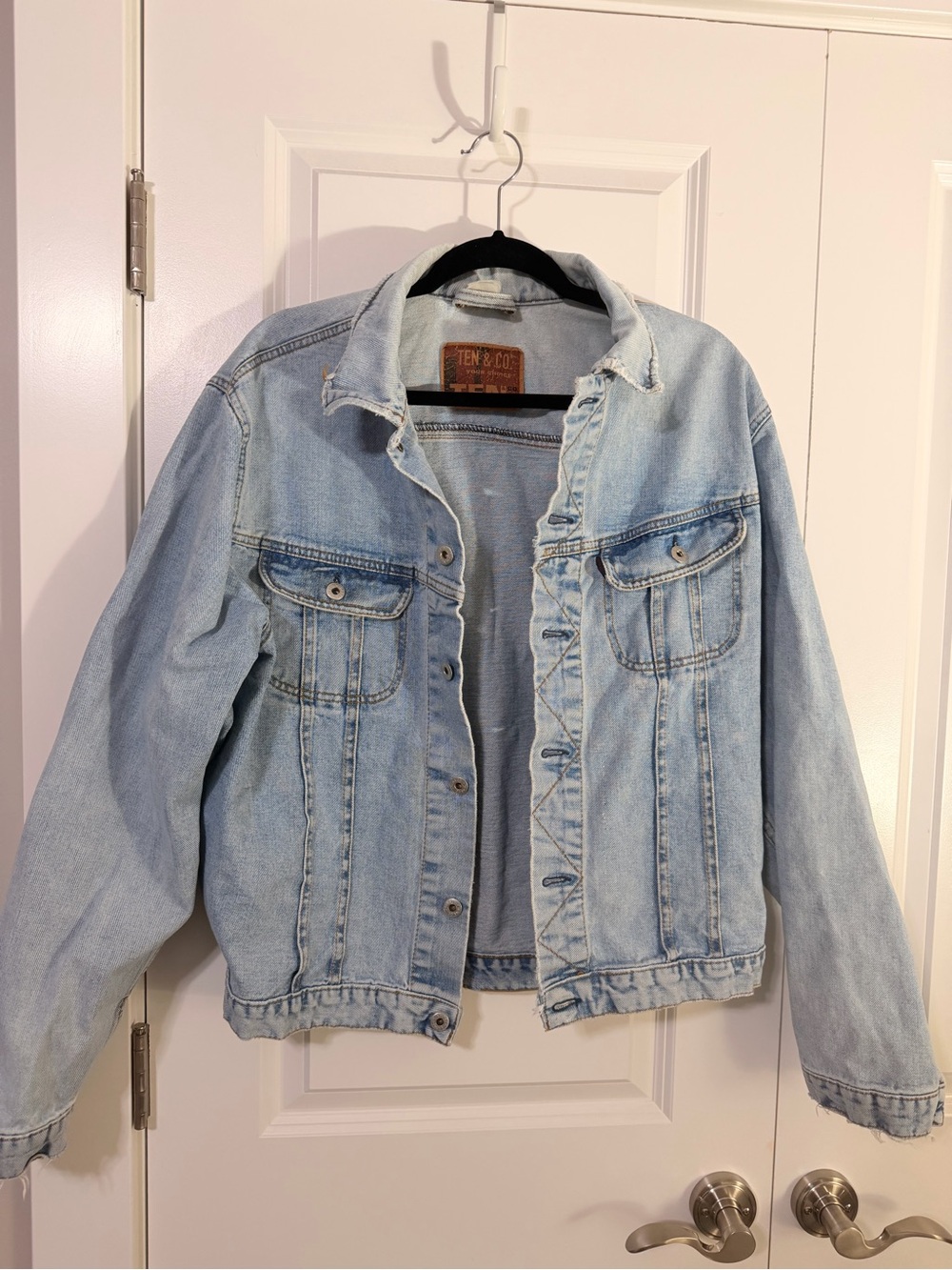 Men's Light Blue Denim Shirt Jacket - Casual Overshirt